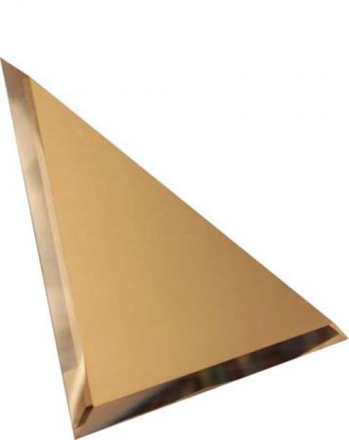  Треугольная зеркальная бронзовая матовая с фацетом ТЗБм1-01