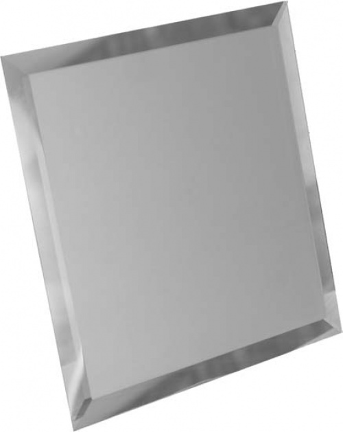  Квадратная зеркальная серебряная матовая с фацетом КЗСм1-01