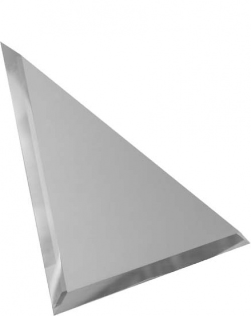  Треугольная зеркальная серебряная матовая с фацетом ТЗСм1-01