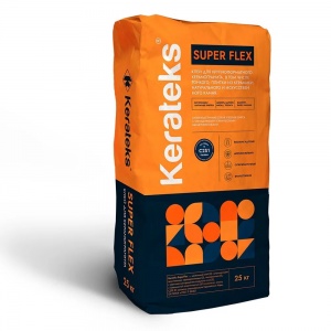  Суперэластичная сухая клеевая смесь Kerateks Super Flex (C2ТЕS1) 25кг