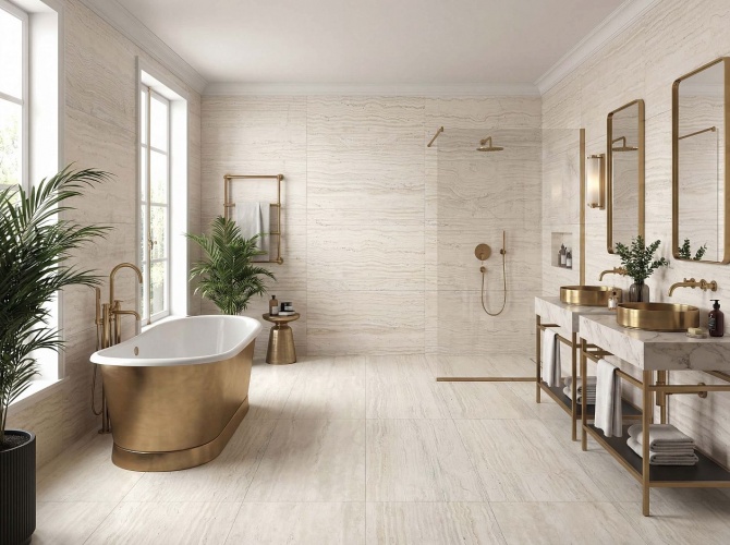 Basconi Home Travertine Ivory