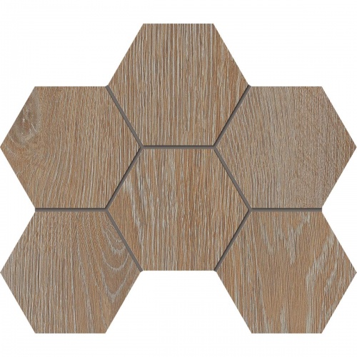  Kraft Wood Hexagon KW01 Rusty Beige структурированный