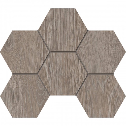  Kraft Wood Hexagon KW02 Light Grey структурированный