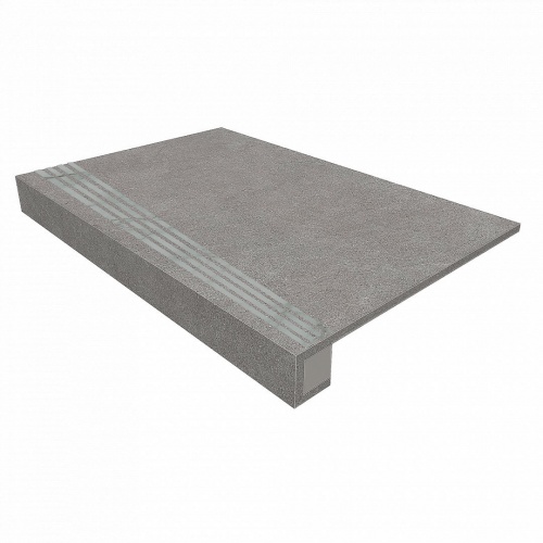  Terra TE02 Grey неполированная (прямоугольный бортик + подступенник)