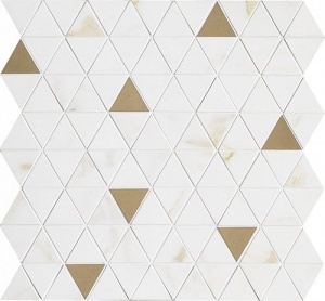  M8H1 Allmarble Wall Golden White Sat. Mosaico Tria