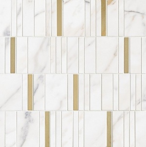  M8HD Allmarble Wall Golden White Mosaico Barcode Lux