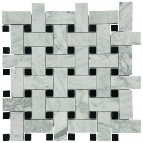  Basket Weave Bianco POL (пикс. 30x60+15x15, толщ. 7 мм)