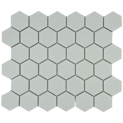  Hex Ceramic White MAT (пикс. 51х59, толщ. 6 мм)