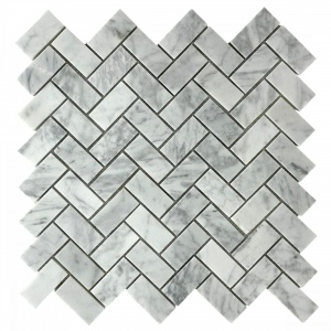  Chevron Carrara Bianco POL (пикс. 23x48, толщ. 7 мм)