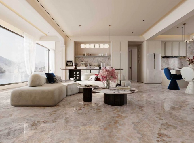 Marble Mosaic Pink Gaph POL
