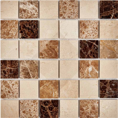  PIX270 Emperador Dark, light, Crema Nova (чип 48х48 мм)