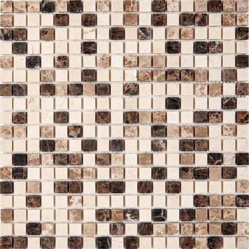  PIX271 Emperador Dark, light, Crema Nova (чип 15x15 мм)
