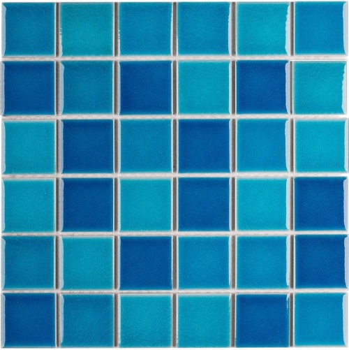  48x48 Crackle Blue Mixed Glossy (LWWB84555)