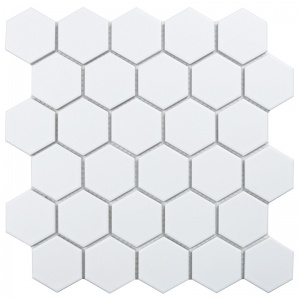  Hexagon small White Matt (MT31000/LJ5108/IDL1005)