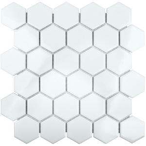  Hexagon small White Glossy (MT32000/IDL1001)