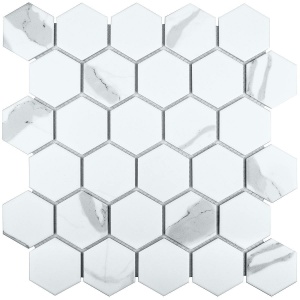  Hexagon small Carrara Matt  (PMMT83017)