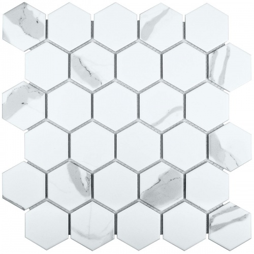  Hexagon small Carrara Matt (PMMT83017)