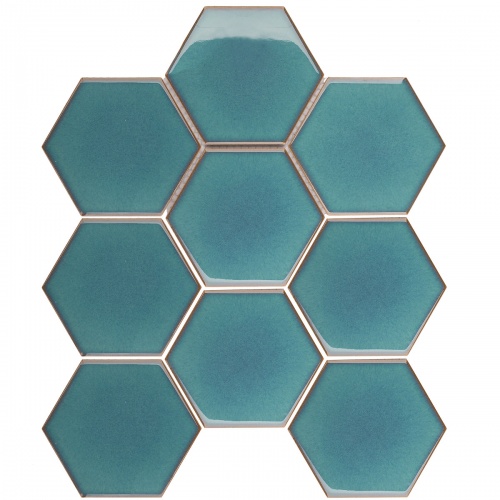  Hexagon big Green Glossy (JJFQ80071)
