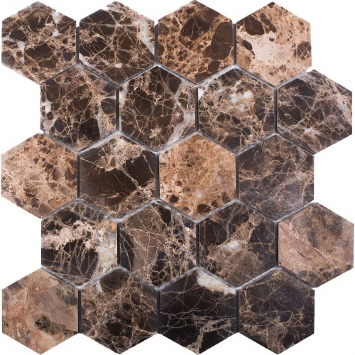  Hexagon Dark Emperador Polished (JMST6303P)