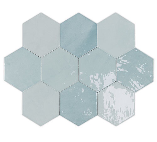  122081 Zellige Hexa Aqua